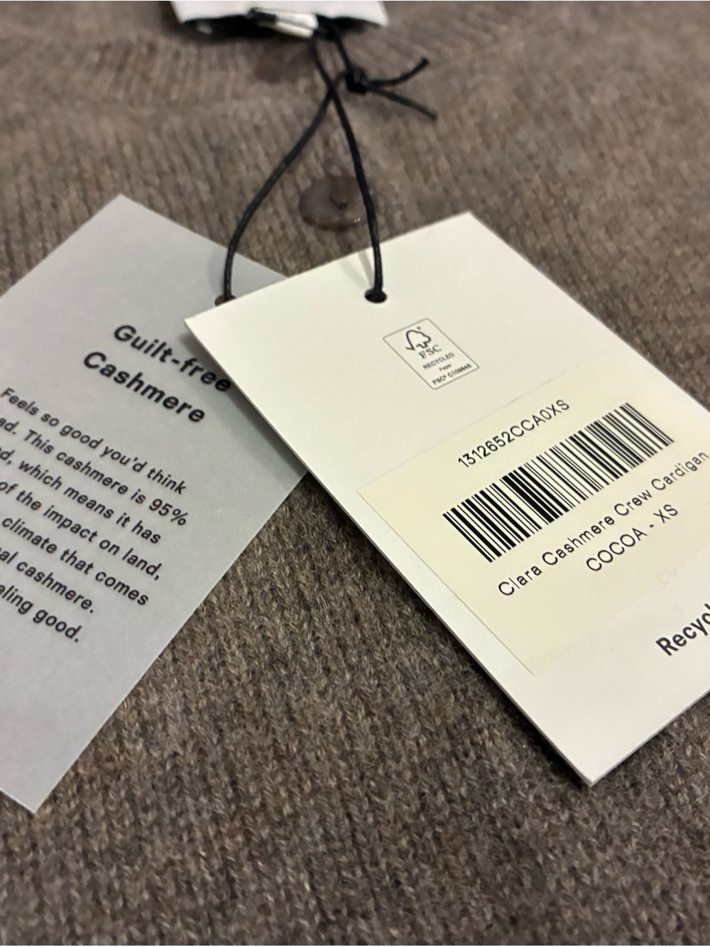 Brand New Reformation Clara Cashmere Crew Cardigan - Picture 2 of 2